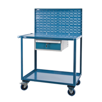 Chariots de service mobiles, 2 Tiers, 24" la x 57" h x 40" p, Capacit&eacute; 1200 lb TGS INDUSTRIEL