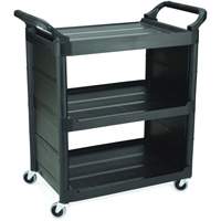 Chariot de service avec panneaux d'extr&eacute;mit&eacute;s, 3 tiers, 18-5/8" x 36-5/8" x 33-5/8", Capacit&eacute; 150 lb TGS INDUSTRIEL