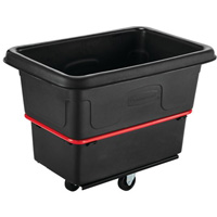Chariot utilitaire &agrave; usage intensif, Plastique recycl&eacute; noir, 26"/38-3/8" lo x 26"/38-2/5" la x 28-1/4"/28-3-10" h, Volume 8 pi³, Capacit&eacute; 700 lb TGS INDUSTRIEL