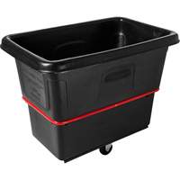 Chariot cubique utilitaire &agrave; usage intensif, Plastique recycl&eacute; noir, 43-1/4" lo x 28" la x 33-3/4" h, Volume 12 pi³, Capacit&eacute; 800 lb TGS INDUSTRIEL