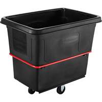 Chariot utilitaire &agrave; usage intensif, Plastique recycl&eacute; noir, 44-3/8" lo x 31" la x 38-1/4" h, Volume 16 pi³, Capacit&eacute; 1000 lb TGS INDUSTRIEL