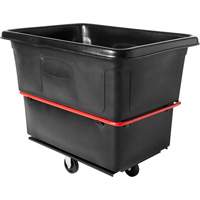 Chariot cubique utilitaire &agrave; usage intensif, Plastique recycl&eacute; noir, 48-1/4" lo x 34-1/8" la x 37-7/8" h, Volume 20 pi³, Capacit&eacute; 1200 lb TGS INDUSTRIEL