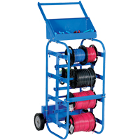 Chariot portatif pour mat&eacute;riaux bobin&eacute;s, Acier, 11 Montants, 19-1/2" la x 43-1/4" h x 17-1/2" p, Capacit&eacute; de 150 lb TGS INDUSTRIEL