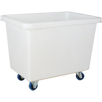 Tapered Wall Box Truck, White Polyethylene, 39" L x 27" W x 31" H, 12 cu. ft. Volume, 600 lbs. Capacity TGS INDUSTRIEL