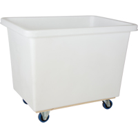 Tapered Wall Box Truck, White Polyethylene, 43" L x 30" W x 34" H, 16 cu. ft. Volume, 600 lbs. Capacity TGS INDUSTRIEL