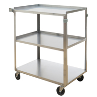 Chariots &agrave; tablette, 3 Tiers, 17-5/8" la x 33" h x 27-1/8" p, Capacit&eacute; 300 lb TGS INDUSTRIEL