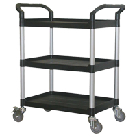 Utility Cart, 3 Tiers, 33-1/2" x 39-3/8" x 19", 300 lbs Capacity TGS INDUSTRIEL
