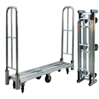 Aluminum U-Boat Folding Utility Cart, 16" W x 60" L, 1500 lbs. Cap., Polyurethane Wheels TGS INDUSTRIEL