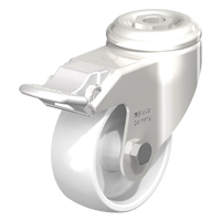 Stainless Steel Nylon Caster, Swivel with Brake, 3-1/8" (79.5 mm) Dia., 265 lbs. (120 kg.) Capacity TGS INDUSTRIEL
