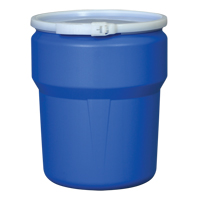 Baril emboîtable en poly&eacute;thyl&egrave;ne, 10 gal. US (8,33 gal. imp.), Dessus ouvert, Bleu TGS INDUSTRIEL