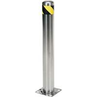Safety Bollard, Stainless Steel, 36" H x 8" W, Silver TGS INDUSTRIEL