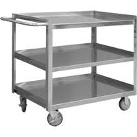 Chariot avec tablettes de calibre industriel, 3 Tiers, 24-1/8" la x 35" h x 42" p, Capacit&eacute; 1200 lb TGS INDUSTRIEL