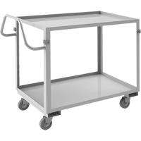 Chariot avec tablettes de calibre industriel, 2 Tiers, 22-1/2" la x 36-1/2" h x 42-7/16" p, Capacit&eacute; 600 lb TGS INDUSTRIEL