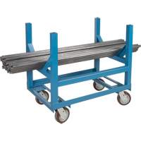 Chariot &agrave; berceaux pour tuyaux et barres, 24" lo x 24" la x 34" h, Capacit&eacute; de 2500 lb, Roue Polyur&eacute;thane TGS INDUSTRIEL