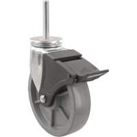 Emaxx Envirothane Caster, Swivel with Brake, 4" (101.6 mm) Dia., 1000 lbs. (453.6 kg.) Capacity TGS INDUSTRIEL