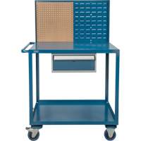 Chariot de service mobile, 2 Tiers, 24" la x 57" h x 40" p, Capacit&eacute; 1200 lb TGS INDUSTRIEL