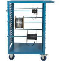 Chariot mobile pour mat&eacute;riaux bobin&eacute;s, Acier, 6 Montants, 21" la x 48" h x 38" p, Capacit&eacute; de 1200 lb TGS INDUSTRIEL