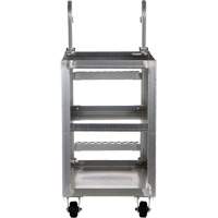 Chariot de pr&eacute;l&egrave;vement de stock, Aluminium, 21-7/8" la x 40" p, 3 tablettes, Capacit&eacute; 660 lb TGS INDUSTRIEL
