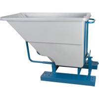 Self-Dumping Hopper, Polyethylene, 5/8 cu.yd., Grey TGS INDUSTRIEL