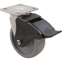 Roulette Max9, Pivotant, 6" (152,4 mm), Gris-WOW Envirothane, 1100 lb (498,95 kg) TGS INDUSTRIEL