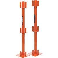 Poteaux temporaires ProGuards pour barri&egrave;re de s&eacute;curit&eacute;, 8" la x 39" h, Orange TGS INDUSTRIEL