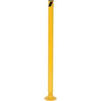 Spring Loaded Bollard, Steel, 42" H x 2-1/8" W, Yellow TGS INDUSTRIEL