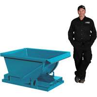 Self-Dumping Hopper, Steel, 1/4 cu.yd., Blue TGS INDUSTRIEL