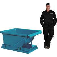 Extra Heavy-Duty Self-Dumping Hopper, Steel, 1/3 cu.yd., Blue TGS INDUSTRIEL