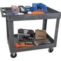 Utility Service Cart, 2 Tiers, 24-5/8" x 32-1/2" x 40", 550 lbs. Capacity TGS INDUSTRIEL