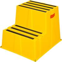 Escabeau industriel, 2 marches, 26" x 22-7/16" x Hauteur 19-11/16" TGS INDUSTRIEL