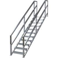 SmartStairs 11-16 Steps Modular Construction Stair System, 120" H TGS INDUSTRIEL