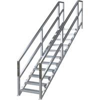SmartStairs 11-16 Steps Modular Construction Stair System, 120" H TGS INDUSTRIEL