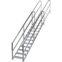 SmartStairs 11-16 Steps Modular Construction Stair System, 120" H TGS INDUSTRIEL