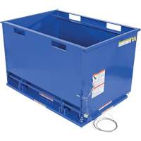 Contenant autobasculeur &agrave; fond ouvrant, Acier, 1 vg³, Bleu TGS INDUSTRIEL