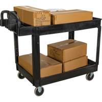 Utility Cart, 2 Tiers, 25-5/8" x 33-1/2" x 43-3/4", 550 lbs. Capacity TGS INDUSTRIEL