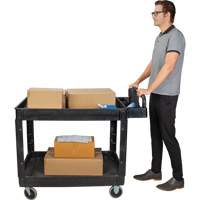 Utility Cart, 2 Tiers, 25-5/8" x 33-1/2" x 43-3/4", 550 lbs. Capacity TGS INDUSTRIEL