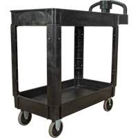 Utility Cart, 2 Tiers, 17-1/8" x 33-1/2" x 37-5/8", 550 lbs. Capacity TGS INDUSTRIEL