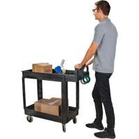 Utility Cart, 2 Tiers, 17-1/8" x 33-1/2" x 37-5/8", 550 lbs. Capacity TGS INDUSTRIEL