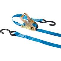 Ratchet Strap, J-Hook, 15' W x 1" L, 500 lbs. (227 kg) Working Load Limit TGS INDUSTRIEL