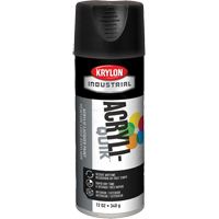 Industrial Acryli-Quik Lacquer, Black, Ultra-Flat, 12 oz., Aerosol Can TGS INDUSTRIEL