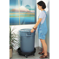 Waste Container Dolly, Polyethylene, Black TGS INDUSTRIEL