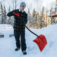 Pelle &agrave; neige Yukon, Lame Polypropyl&egrave;ne, Largueur 18", Manche Prise en D ergonomique TGS INDUSTRIEL