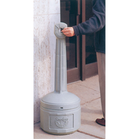 Smokers Cease-Fire&reg; Cigarette Butt Receptacle, Free-Standing, Plastic, 4 US gal. Capacity, 38-1/2" Height TGS INDUSTRIEL