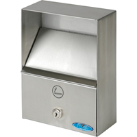 Smoking Receptacles, Wall-Mount, Stainless Steel, 1 Litres Capacity, 9" Height TGS INDUSTRIEL