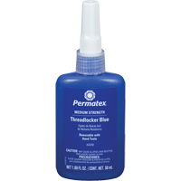 Adh&eacute;sif frein-filet &agrave; adh&eacute;rence amovible, Bleu, Moyen, 50 ml, Bouteille TGS INDUSTRIEL