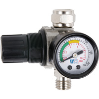 Air Dial Regulator with Gauge for Spray Gun, 1/4" NPT, 135 PSI Max. PSI, Standard TGS INDUSTRIEL