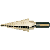 Super Premium Step Drill, 1/8" - 1/2" , 1/32" Increments, High Speed Steel TGS INDUSTRIEL