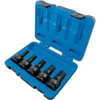 Metric Impact Bit Socket Set, Hex, 3/4" Drive, 5 Pcs TGS INDUSTRIEL