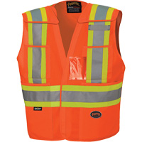 6930 Veste de s&eacute;curit&eacute; d&eacute;tachable &agrave; &eacute;paules tombantes, Orange haute visibilit&eacute;, Grand/T-Grand, Polyester TGS INDUSTRIEL