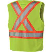 6936 5-Point Tear-Away Safety Vest, High Visibility Lime-Yellow, 2X-Large, Polyester TGS INDUSTRIEL